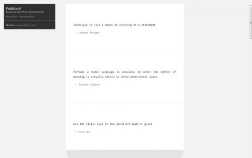 Экспериментальный плагин jQuery для прокрутки CSS 3D.