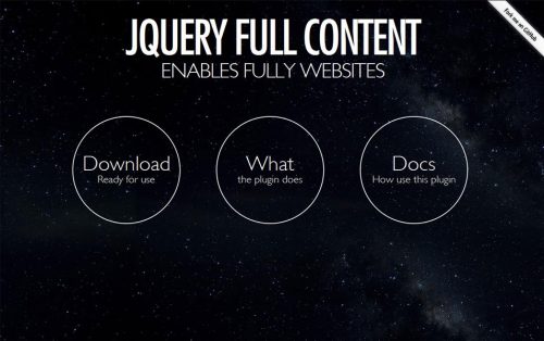 JQuery Full Content позволяет полностью создавать веб-сайты.