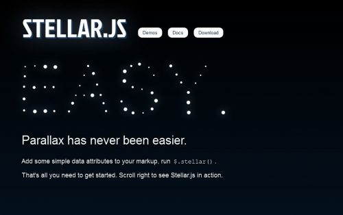 Stellar.js - это плагин jQuery, который обеспечивает эффекты прокрутки параллакса для любого элемента прокрутки.