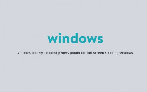 Удобный, слабо связанный плагин jQuery для полноэкранных прокручивающих окон.